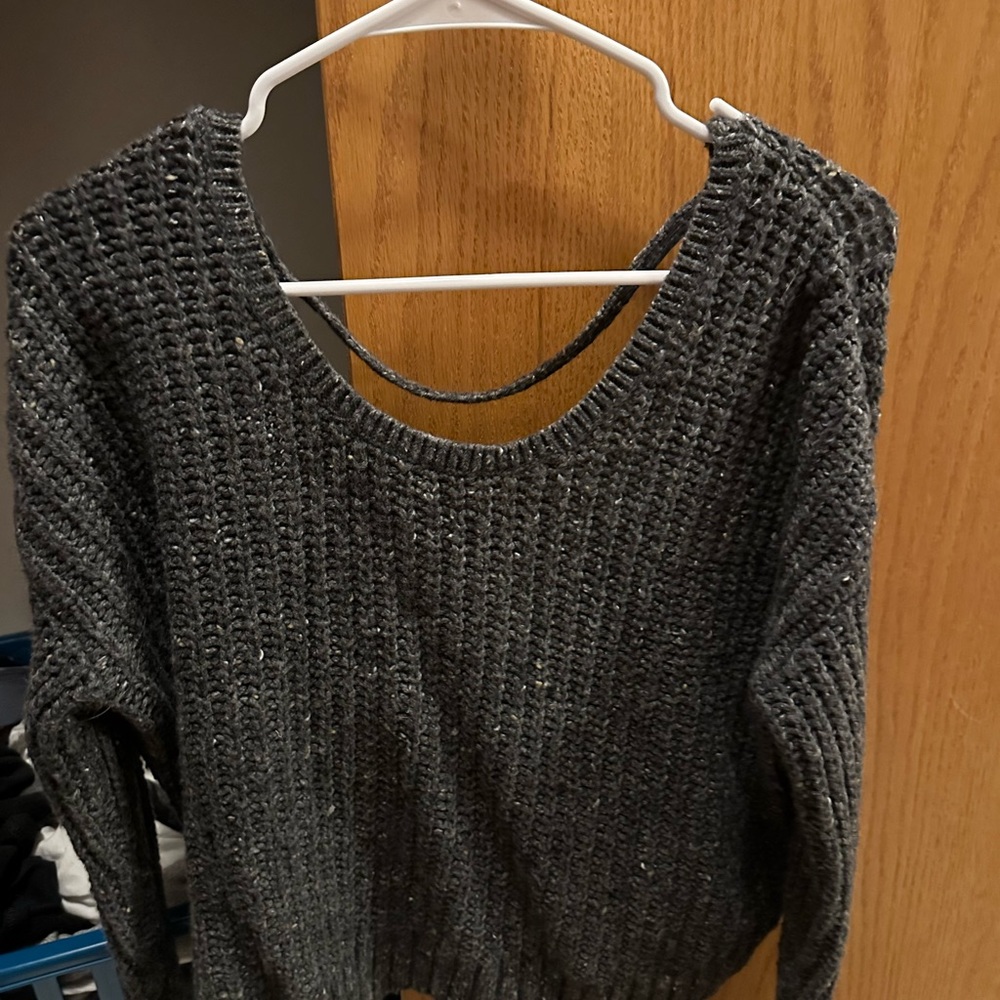 Womens Ruby Moon grey off the shoulder sweater size medium